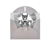 WHJSHOP Tarjeta de felicitación gris con impresión gótica de chica de belleza, perfecta para el día de San Valentín, aniversario de boda e invitaciones de fiesta