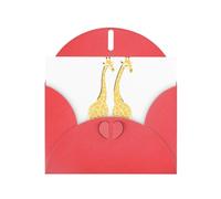 WHJSHOP Tarjeta de felicitación roja con diseño de jirafas abrazándose entre sí, perfecta para el día de San Valentín, aniversario de boda e invitaciones de fiesta