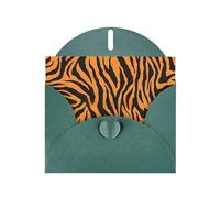 WHJSHOP Tarjeta de felicitación verde oscuro con patrón de leopardo tigre naranja de 4 x 6 pulgadas para Navidad, cumpleaños de niños, día de San Valentín, aniversarios de boda e invitaciones de