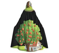 WHJSHOP The Apple Tree Next To The Cottage Picture Halloween - Capa con capucha para hombre y mujer, ropa para juegos de rol