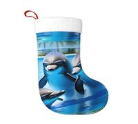WHJSHOP The Dolphin Family - Calcetines decorativos de Navidad para decorar durante Halloween, Navidad y Año Nuevo