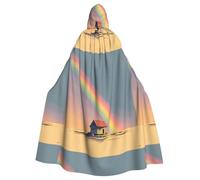 WHJSHOP The House Under the Rainbow - Capa con capucha para adultos, para Halloween, juegos de rol y fiestas de disfraces