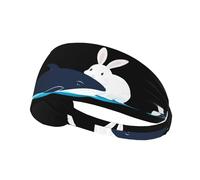 WHJSHOP The Little White Rabbit Who Saved The Whale Prints - Diadema deportiva para mujer, a prueba de sudor, banda elástica de verano