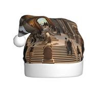 WHJSHOP The Metropolitan Museum of Art in New York Pattern - Sombreros de Navidad de felpa para hombres y mujeres, gorras de fiesta de Año Nuevo para adultos
