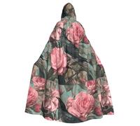 WHJSHOP The Raven in the Rose - Capa con capucha para adultos sin cremallera, cómoda y duradera para juegos de rol