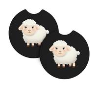 Whjshop The Shy Little Sheep - Soporte para tazas para interior de coche, 2 piezas, impermeable y rápido para coches, camiones, SUV y barcos