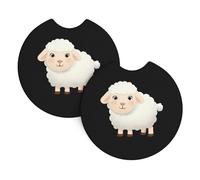 Whjshop The Shy Little Sheep - Soporte para tazas para interior de coche, 2 piezas, impermeable y rápido para coches, camiones, SUV y barcos