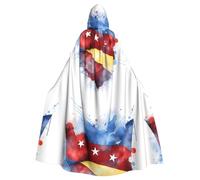 WHJSHOP The Star-Spangled Banner Picture Halloween - Capa con capucha para adultos, sin cremallera, cómoda y duradera para juegos de rol