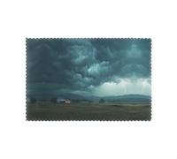 WHJSHOP The Storm After The Calm Prints - Juego de 6 manteles individuales para mesa de comedor en casa y cocina, lavables, resistentes al calor, gruesos y resistentes al desgaste