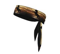 WHJSHOP The Sunset Stallion - Pañuelo deportivo de doble cara con estampado de semental de secado rápido, absorbe la humedad para mujeres, niñas y hombres