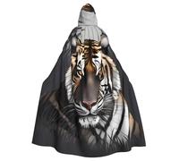 WHJSHOP Tiger at rest - Capa con capucha para adultos sin cremallera, cómoda y duradera para juegos de rol