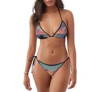 WHJSHOP Traje de baño de 2 piezas para mujer, diseño de triángulo, estampado Sunrise On The Coast, Negro, Large