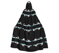 WHJSHOP Un pequeño barco enrollado en las olas ásperas con patrón de Halloween para adultos que garantiza un fácil cuidado y un uso duradero