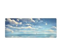 WHJSHOP White Clouds Over The Sea Prints - Alfombrilla de mouse extra grande para computadora, oficina, teclado antideslizante para juegos, versión gruesa, 30,5 x 80 cm