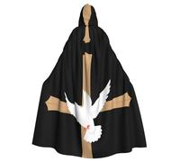 WHJSHOP White Dove Under The Cross Picture Halloween - Capa con capucha para hombre y mujer, para juegos de rol