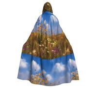 WHJSHOP Wildflowers on the prairie - Capa con capucha para adultos sin cremallera, cómoda y duradera para juegos de rol
