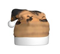 WHJSHOP Wildlife Hunting Deer Bear Elk Printing Christmas Hat for Adult for men and women clothing Headband for festive occasions