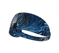 WHJSHOP Zebra in The Vortex - Diadema deportiva para mujer, a prueba de sudor, banda elástica de verano