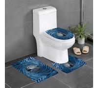WHJSHOP Zebra in The Vortex Prints - Juego de alfombrillas de baño de tres piezas, antideslizantes, de secado rápido