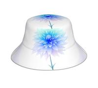 WHJSSF A Flower Printed Reflective Bucket Hat Unisex Ligero, Transpirable, Plegable Negro