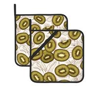 WHJSSF - Alfombrilla cuadrada aislante térmica para ollas, diseño de kiwi, antiquemaduras y aislamiento térmico para limpieza de cocina y barbacoa al aire libre