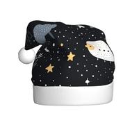 WHJSSF Birds In The Woods Printing - Sombreros de Navidad de felpa para hombres y mujeres, gorras de fiesta de Año Nuevo para adultos