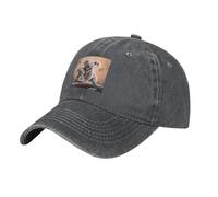 WHJSSF Black Aldult - Gorra de béisbol de mezclilla con estampado de dos koalas felices, gorra de algodón ajustable para hombres y mujeres, Deep Heather, talla única