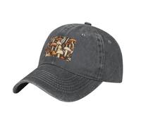 WHJSSF Black Aldult - Gorra de béisbol de mezclilla vintage con estampado de hongos comestibles, sombrero de algodón ajustable para hombres y mujeres