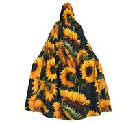 WHJSSF Blessed to Be Called - Capa con capucha para adultos con estampado de girasoles para Halloween y carnaval