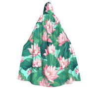 WHJSSF Blooming Lotus Pond - Capa con capucha para adultos con estampado de Halloween - Capa con capucha súper grande sin cremallera