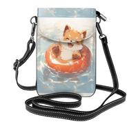 WHJSSF Bolso pequeño para teléfono celular de 7.6 x 4.9 pulgadas, con estampado de The Adventures Of Little Fox, funda cruzada de piel con solapa para mujer, perfecta para caminar, acampar
