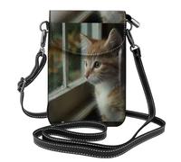 WHJSSF Bolso pequeño para teléfono celular de 7.6 x 4.9 pulgadas, con estampado de The Thinker At The Window para mujer, perfecto para caminar, acampar