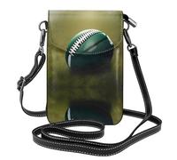 Whjssf Bolso pequeño para teléfono celular de 7.6 x 4.9 pulgadas, diseño de pelota de fútbol americano sobre la hierba, funda cruzada de cuero con solapa para mujer, perfecta para caminar, acampar