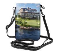 Whjssf Bolso pequeño para teléfono celular de 7.6 x 4.9 pulgadas, funda cruzada de piel con solapa estampada para golf, yate y club de yates para mujer, perfecta para caminar, acampar