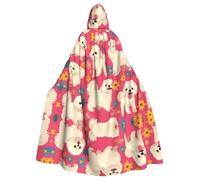 WHJSSF Bonita capa con capucha para adultos con estampado de perro maltés para varios entornos de fiesta y carnaval