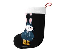 Whjssf Bonito impermeable con imagen de conejo impreso de doble cara para decoración de interiores y fiestas de gran capacidad