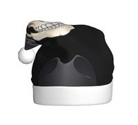 WHJSSF Bonito sombrero de Navidad con imagen de calavera de vaquero para adultos, por lo que es un regalo divertido y duradero para hombres y mujeres