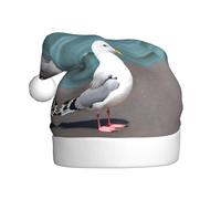 WHJSSF Bonito sombrero de Navidad con imagen de gaviota para adultos, por lo que es un regalo divertido y duradero para hombres y mujeres