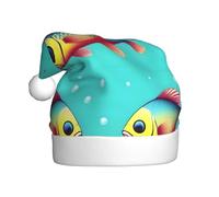 WHJSSF Bonito sombrero de Navidad con imagen de pez para adultos, por lo que es un regalo divertido y duradero para hombres y mujeres