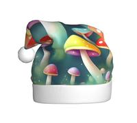 WHJSSF Bonito sombrero de Navidad con patrón de hongos de colores, duradero para adultos, para Halloween, Navidad, Año Nuevo