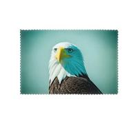 Whjssf Brave Eagle Prints - Juego de 6 manteles individuales para mesa de comedor, 12 x 18 pulgadas, para Navidad, Halloween y uso diario