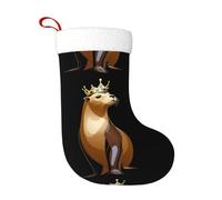 WHJSSF Calcetín decorativo de Navidad con diseño de león marino para decoración durante Halloween, Navidad y Año Nuevo