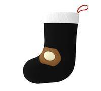 Whjssf Calcetines de Navidad impresos de doble cara con imagen de madera limpia para decoraciones de interiores y fiestas de gran capacidad