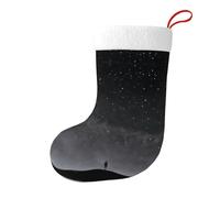 Whjssf Calcetines de Navidad impresos de doble cara con imagen de Mirando hacia arriba a las estrellas para decoraciones de interiores de fiesta de gran capacidad
