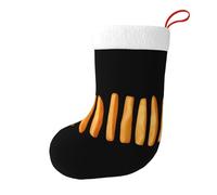 Whjssf Calcetines de Navidad impresos de doble cara con imagen de papas fritas perfectamente dispuestos para decoración de interiores y fiestas de gran capacidad