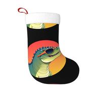 WHJSSF Calcetines decorativos de Navidad con diseño de dinosaurio, gafas de sol rojas, para decorar durante Halloween, Navidad y Año Nuevo