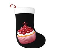 WHJSSF Calcetines decorativos de Navidad con diseño de magdalenas de granada para decoración durante Halloween, Navidad y Año Nuevo