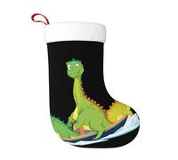 WHJSSF Calcetines decorativos de Navidad con imagen de dinosaurios en el barco para decorar durante Halloween, Navidad y Año Nuevo