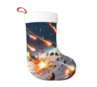 WHJSSF Calcetines decorativos de Navidad con imagen de impacto de asteroide para decorar durante Halloween, Navidad y Año Nuevo