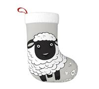 WHJSSF Calcetines decorativos de Navidad con imagen de oveja blanca y negra de dibujos animados, suaves, ligeros, con una buena sensación táctil para Halloween y Año Nuevo